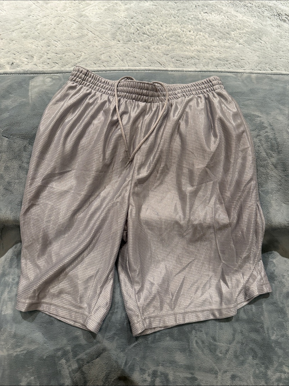 bcg Light Gray Athletic Mesh Drawstring Shorts